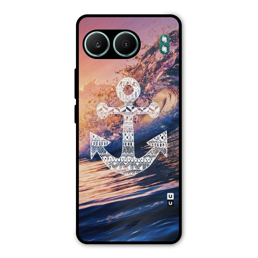 Ocean Anchor Wave Metal Back Case for OnePlus Nord 4