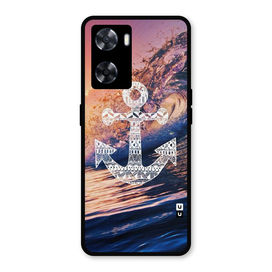 Ocean Anchor Wave Metal Back Case for OnePlus Nord N20 SE
