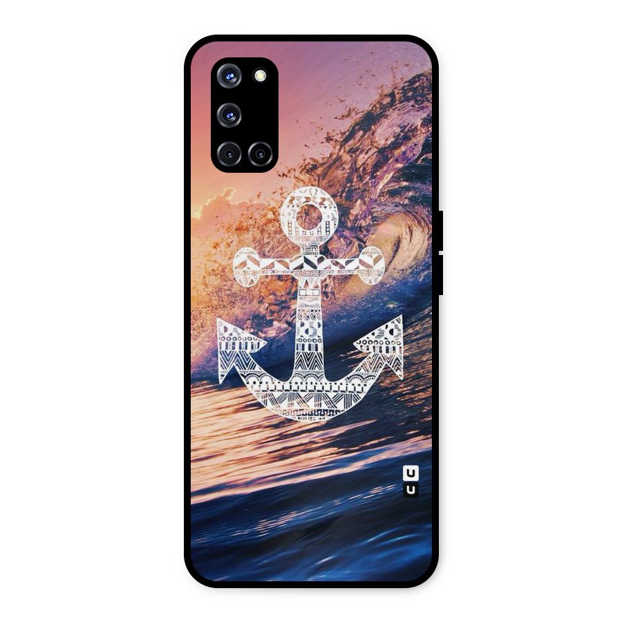 Ocean Anchor Wave Metal Back Case for Oppo A52