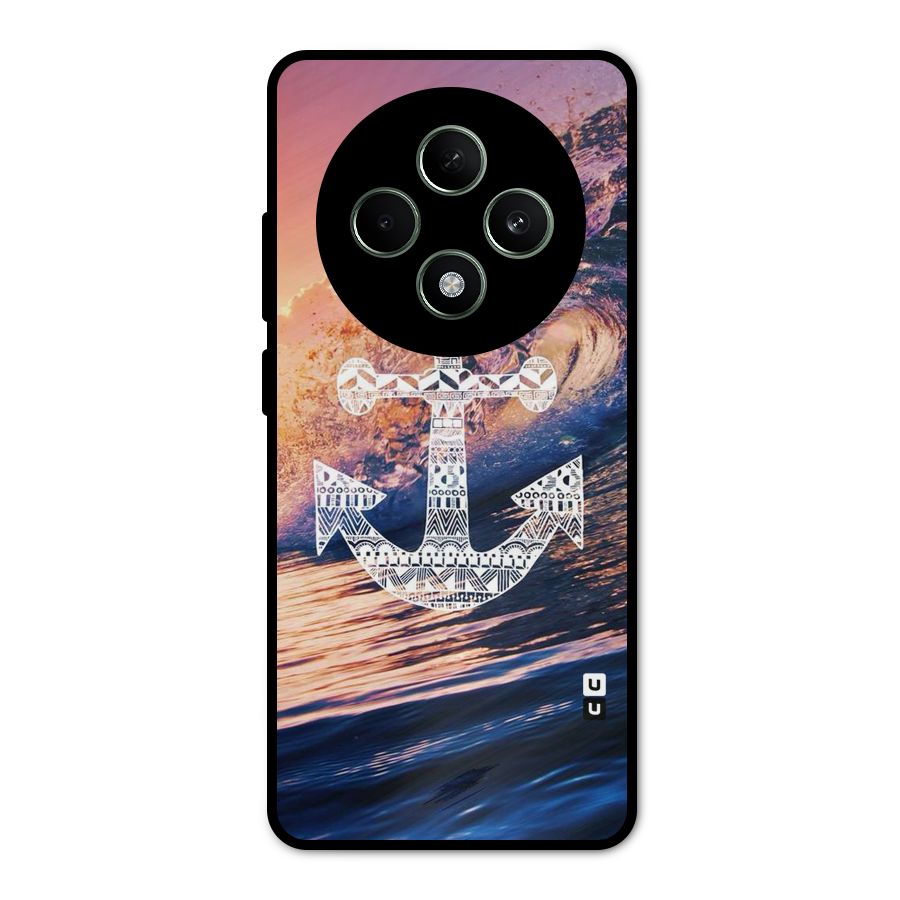 Ocean Anchor Wave Metal Back Case for Oppo F27