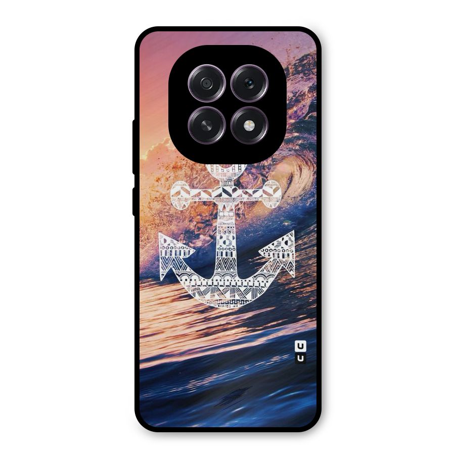 Ocean Anchor Wave Metal Back Case for Oppo F29