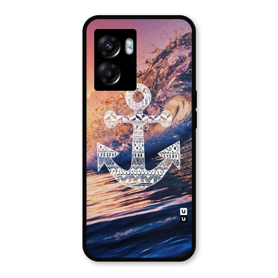 Ocean Anchor Wave Metal Back Case for Oppo K10 (5G)