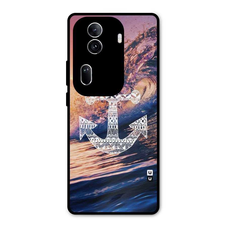 Ocean Anchor Wave Metal Back Case for Oppo Reno11 Pro 5G