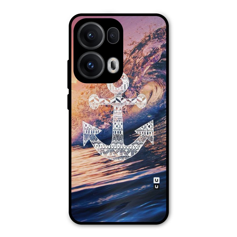 Ocean Anchor Wave Metal Back Case for Oppo Reno13 Pro