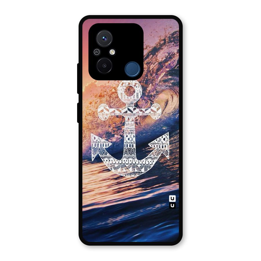 Ocean Anchor Wave Metal Back Case for Poco C55