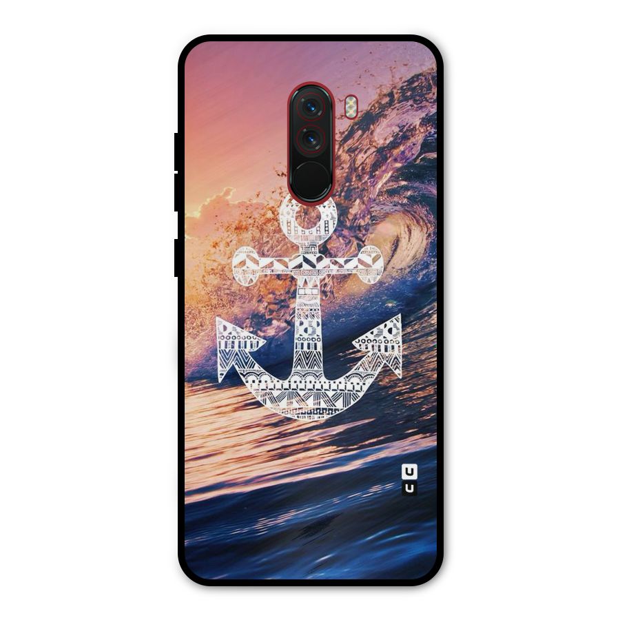 Ocean Anchor Wave Metal Back Case for Poco F1