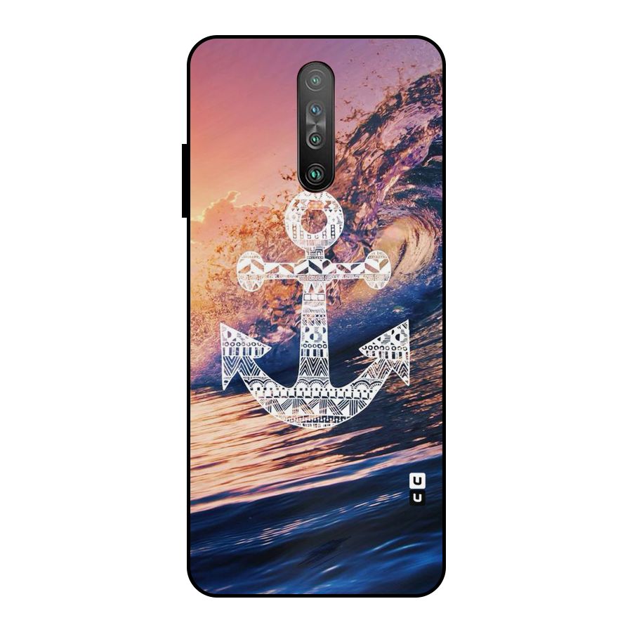 Ocean Anchor Wave Metal Back Case for Poco X2