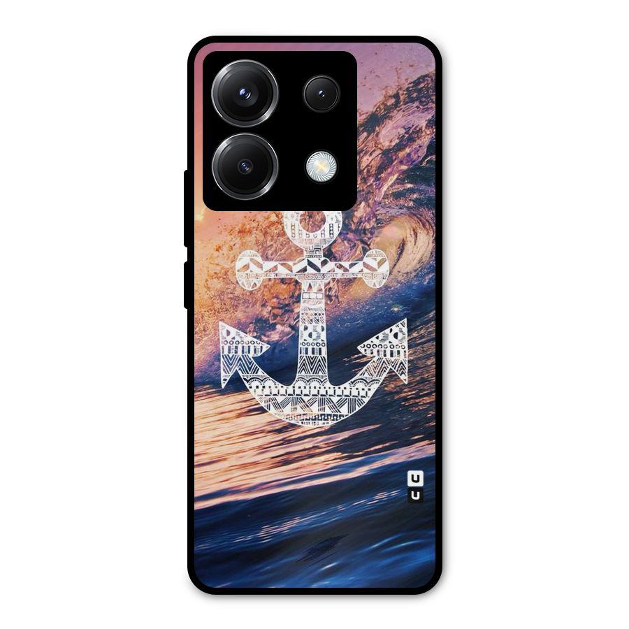 Ocean Anchor Wave Metal Back Case for Poco X6