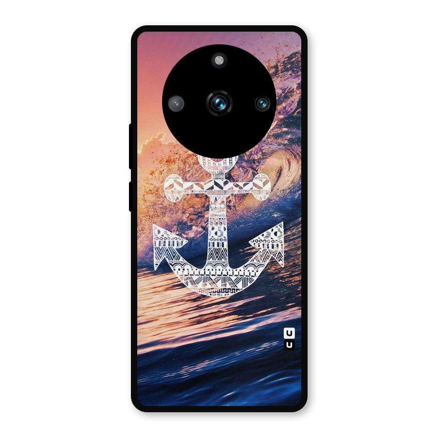 Ocean Anchor Wave Metal Back Case for Realme 11 Pro Plus