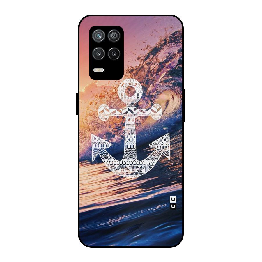 Ocean Anchor Wave Metal Back Case for Realme 8s 5G