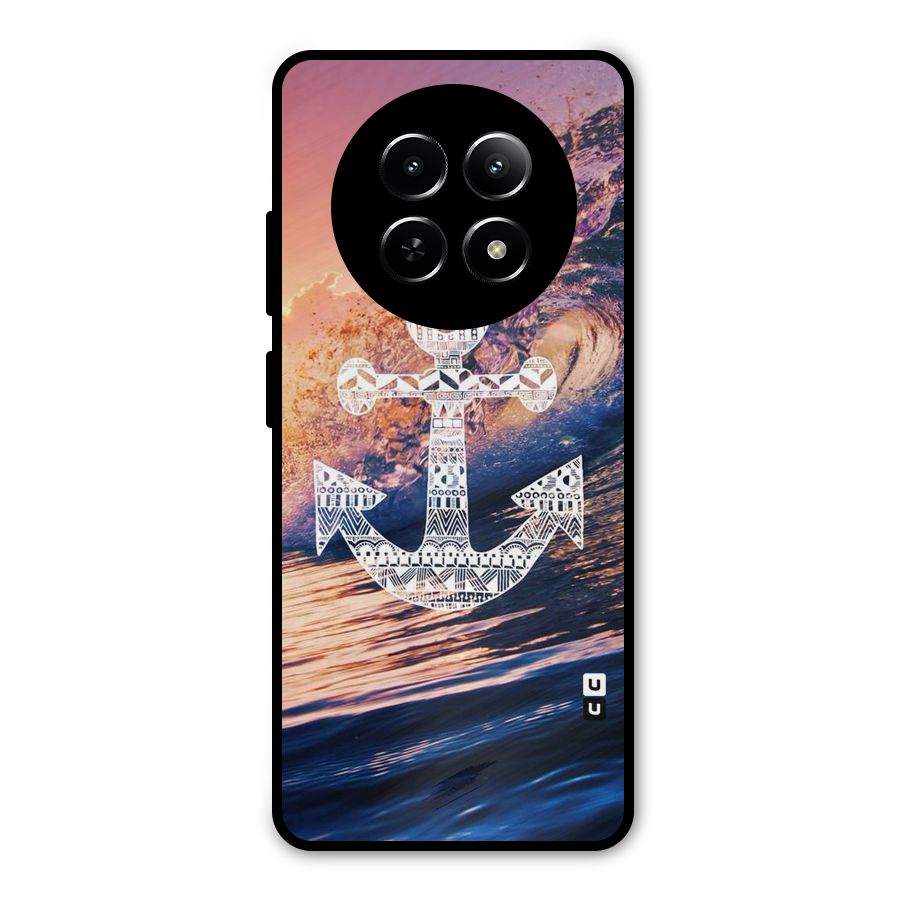 Ocean Anchor Wave Metal Back Case for Realme Narzo N65