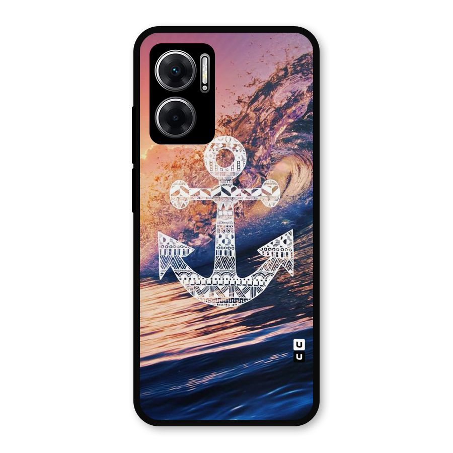 Ocean Anchor Wave Metal Back Case for Redmi 11 Prime 5G