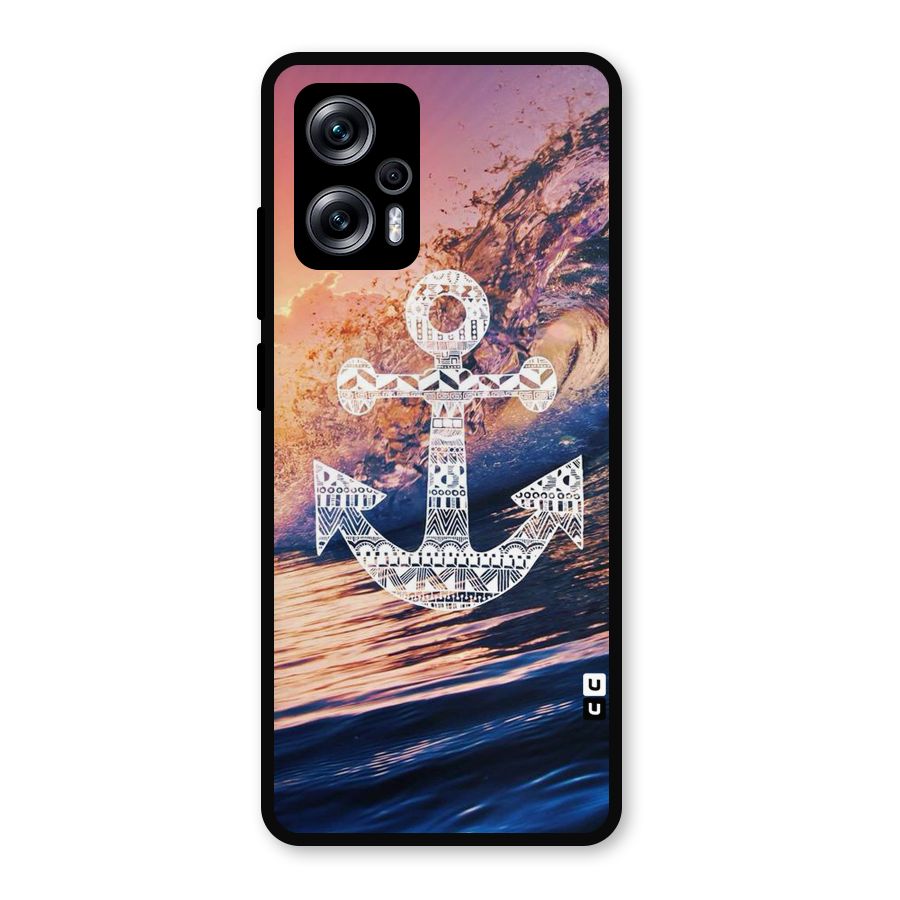 Ocean Anchor Wave Metal Back Case for Redmi K50i