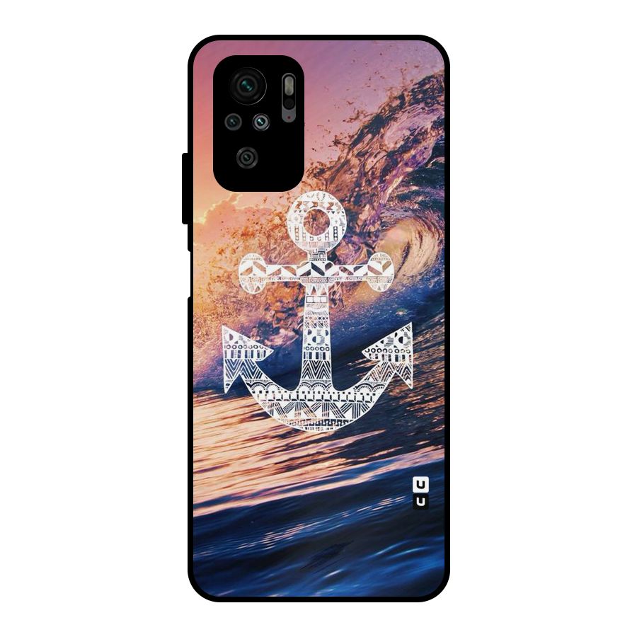 Ocean Anchor Wave Metal Back Case for Redmi Note 10S