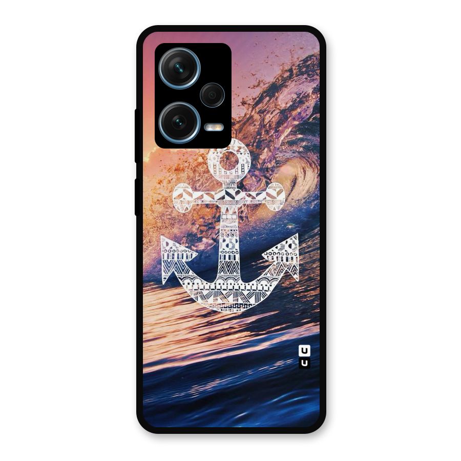 Ocean Anchor Wave Metal Back Case for Redmi Note 12 Pro Plus 5G