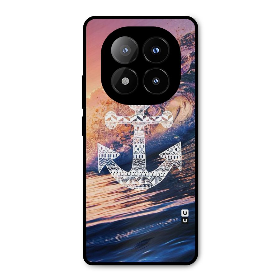 Ocean Anchor Wave Metal Back Case for Redmi Note 14 Pro Plus 5G