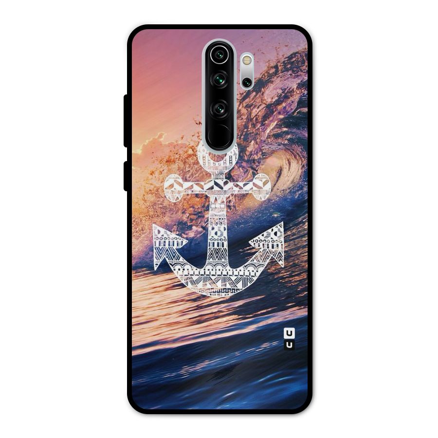 Ocean Anchor Wave Metal Back Case for Redmi Note 8 Pro