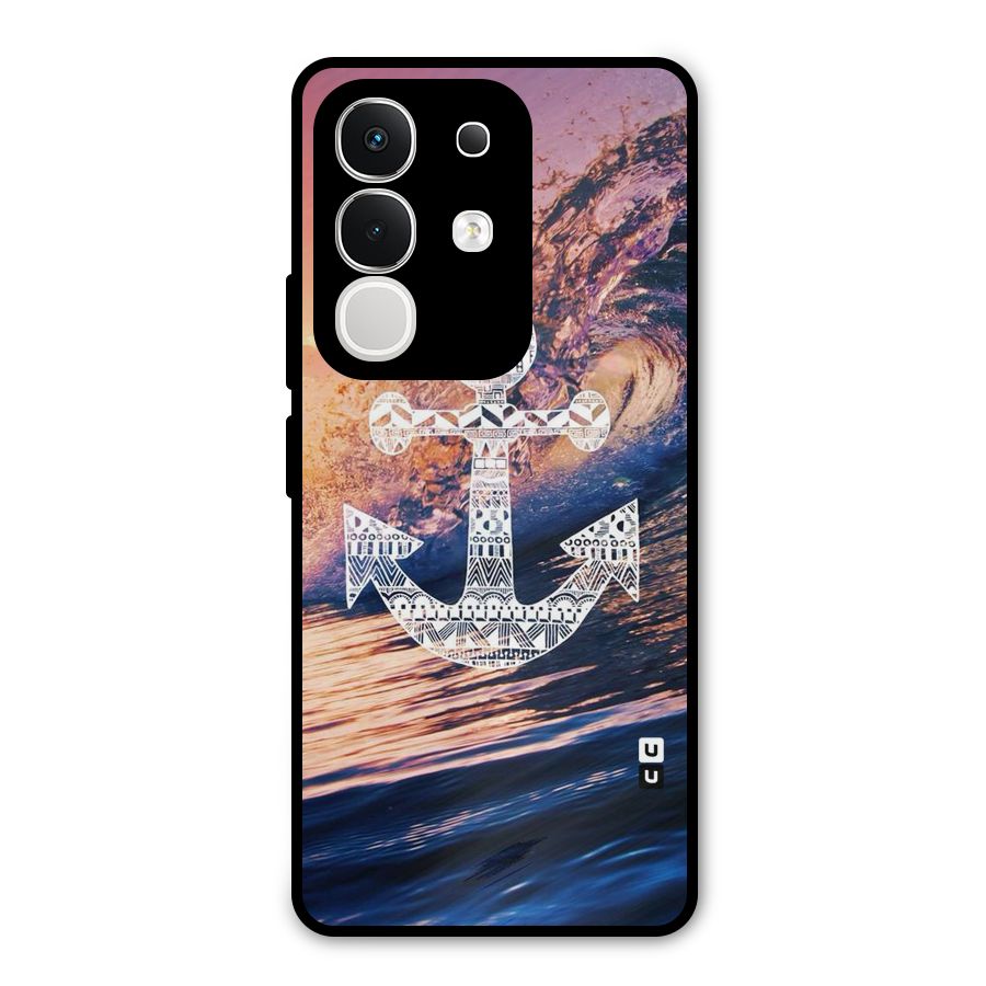 Ocean Anchor Wave Metal Back Case for Vivo T4x