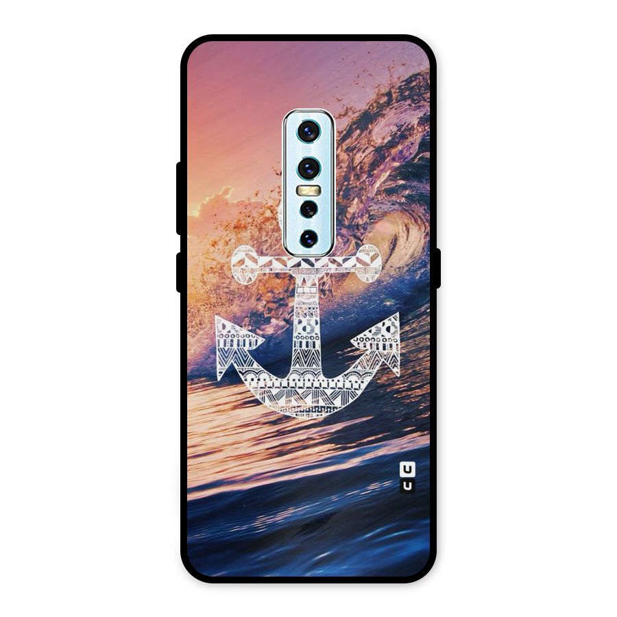 Ocean Anchor Wave Metal Back Case for Vivo V17 Pro