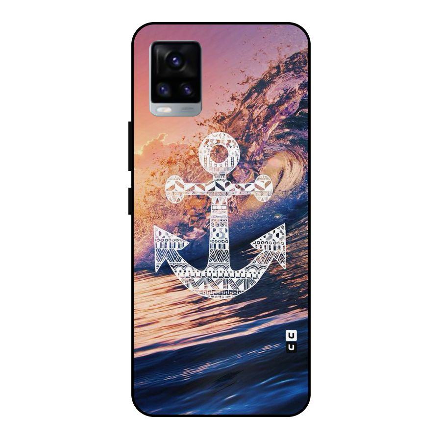 Ocean Anchor Wave Metal Back Case for Vivo V20 2021
