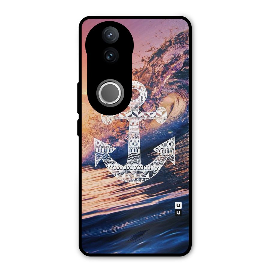 Ocean Anchor Wave Metal Back Case for Vivo V50e