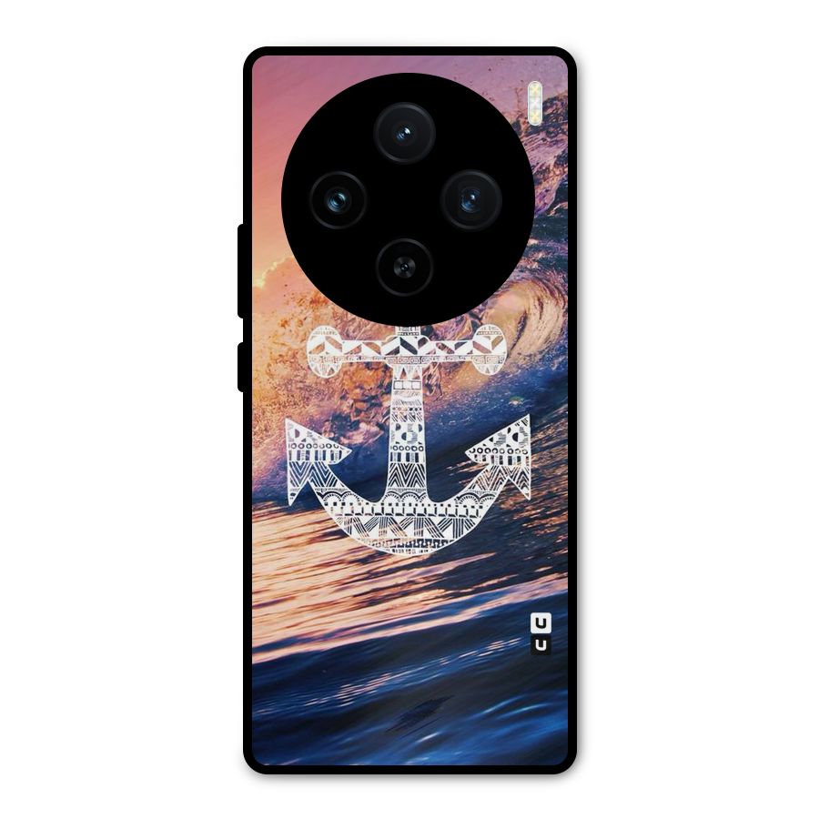 Ocean Anchor Wave Metal Back Case for Vivo X100