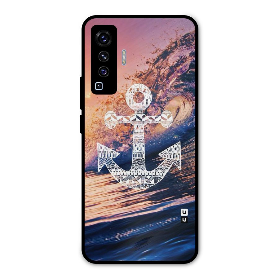 Ocean Anchor Wave Metal Back Case for Vivo X50