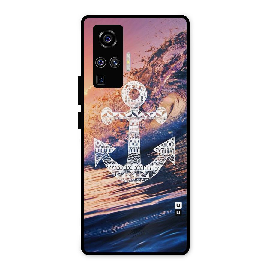 Ocean Anchor Wave Metal Back Case for Vivo X50 Pro