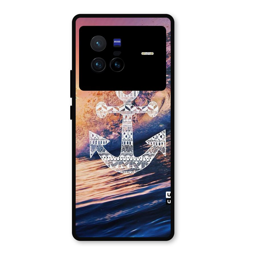 Ocean Anchor Wave Metal Back Case for Vivo X80