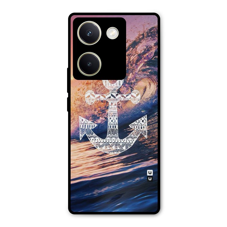 Ocean Anchor Wave Metal Back Case for Vivo Y200 Pro