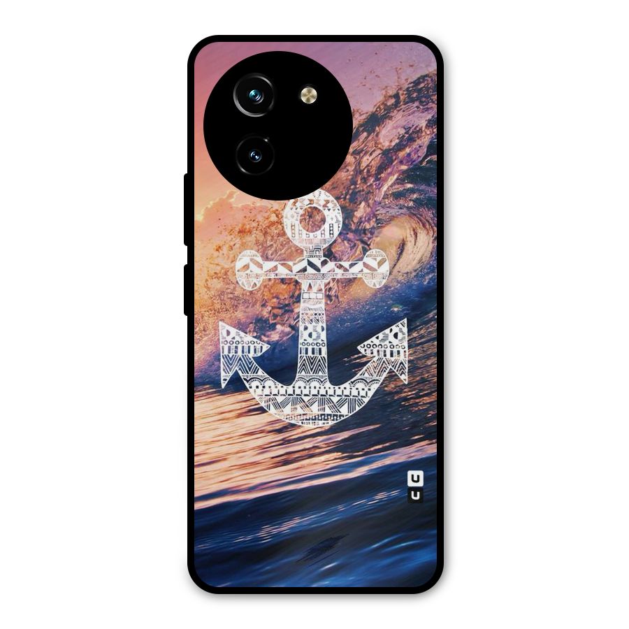 Ocean Anchor Wave Metal Back Case for Vivo Y200i