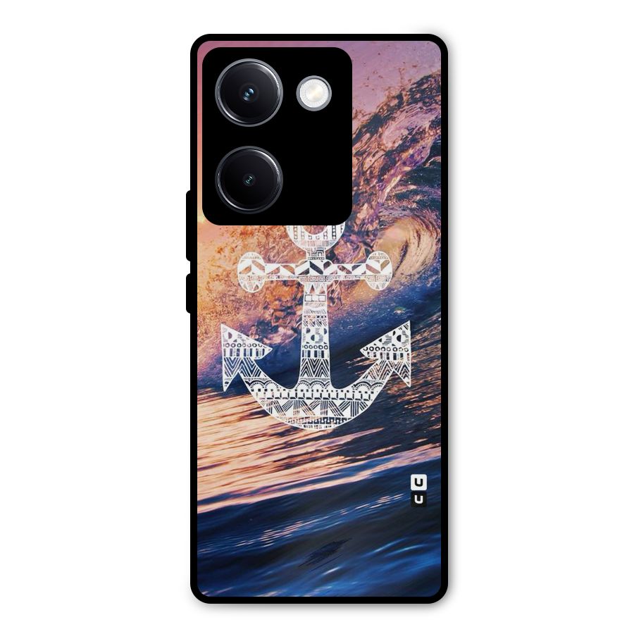 Ocean Anchor Wave Metal Back Case for Vivo Y300 Plus