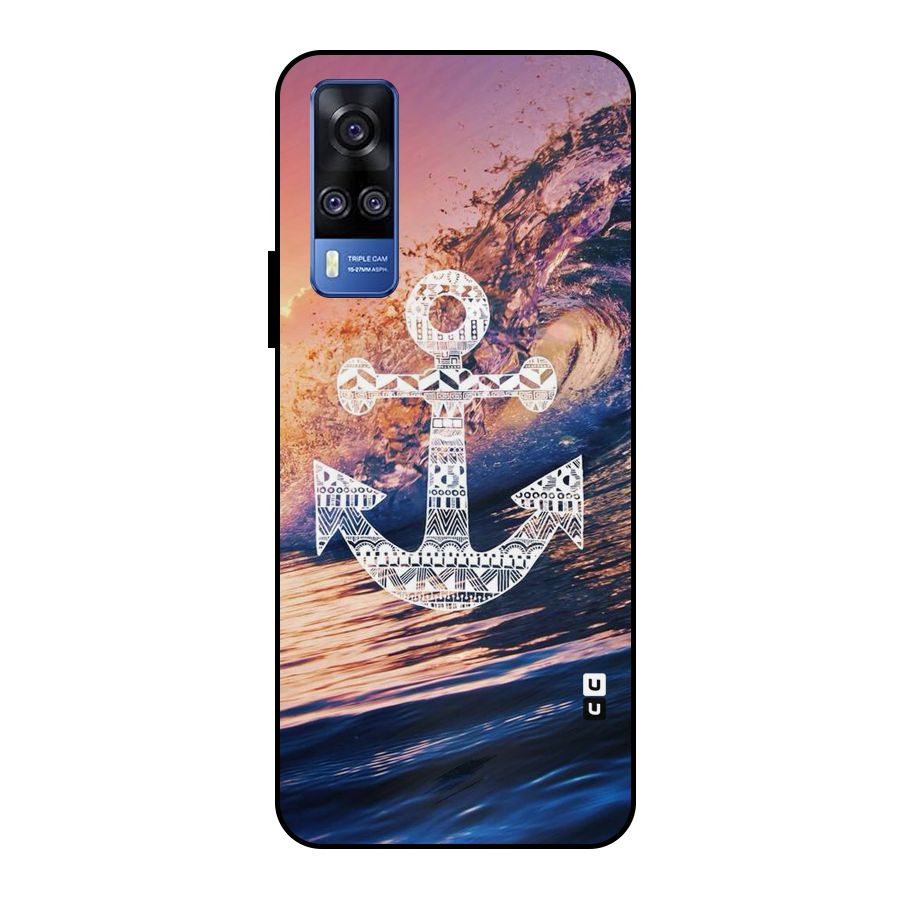 Ocean Anchor Wave Metal Back Case for Vivo Y51