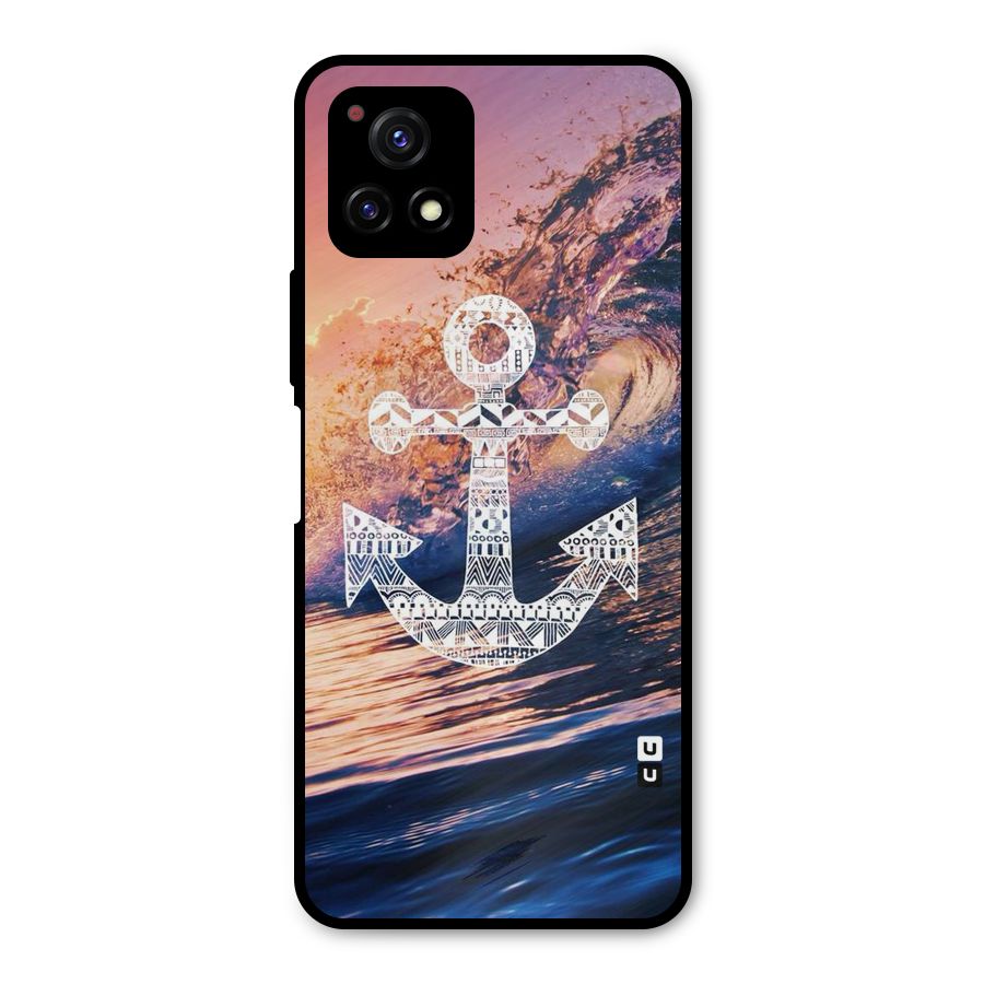 Ocean Anchor Wave Metal Back Case for Vivo Y72 5G