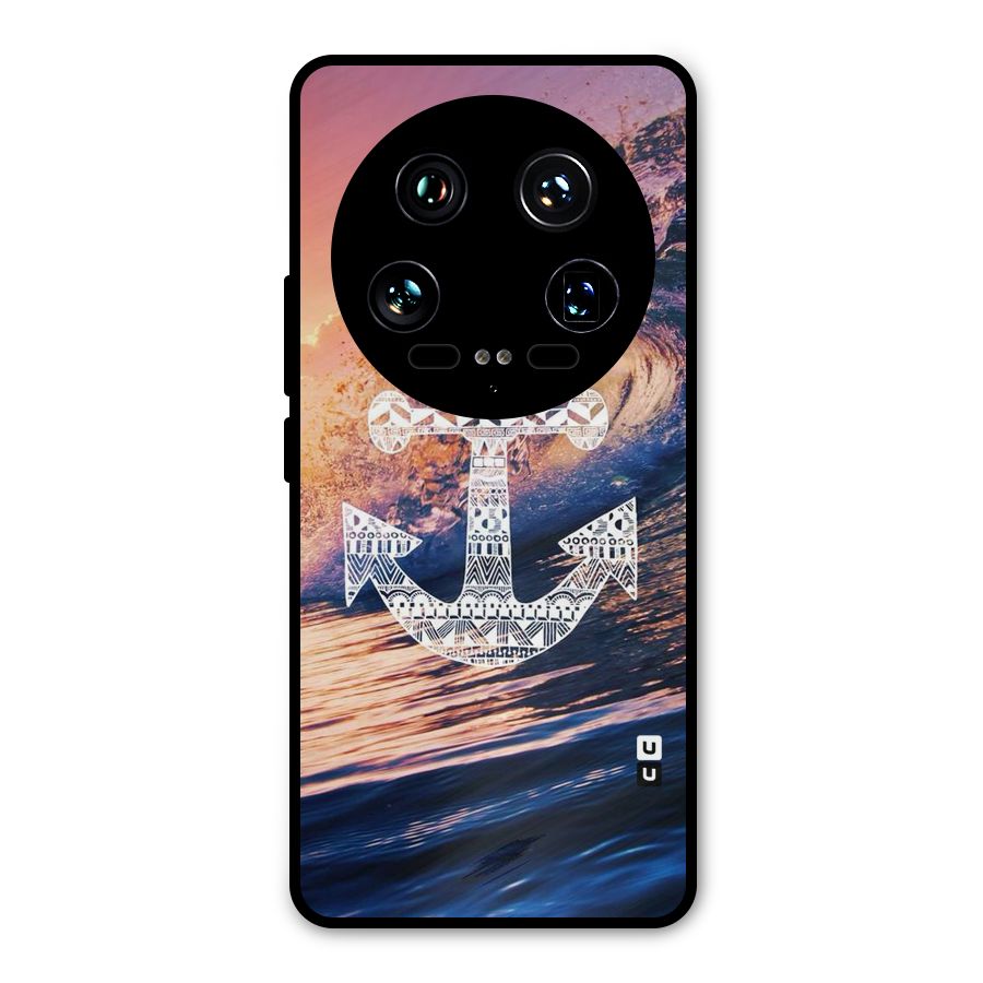 Ocean Anchor Wave Metal Back Case for Xiaomi 14 Ultra