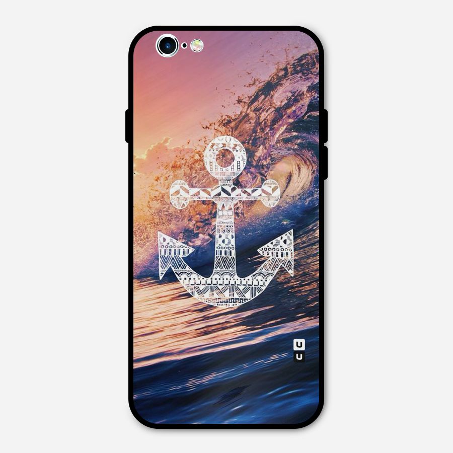 Ocean Anchor Wave Metal Back Case for iPhone 6 6s