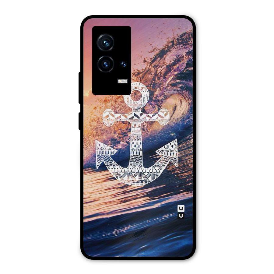 Ocean Anchor Wave Metal Back Case for iQOO 9 5G