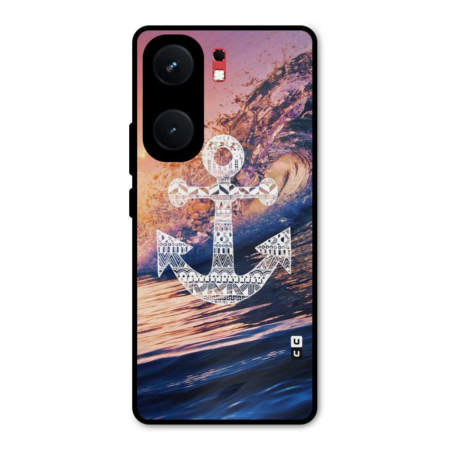 Ocean Anchor Wave Metal Back Case for iQOO Neo 9 Pro