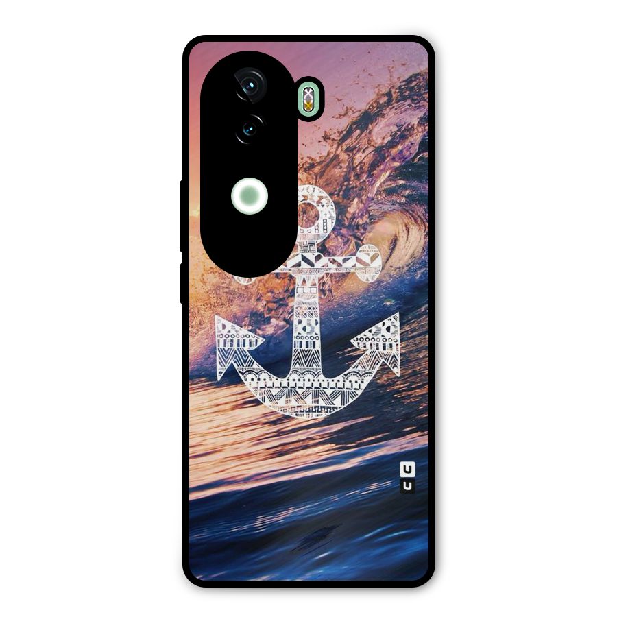 Ocean Anchor Wave Metal Back Case for iQOO Z9s