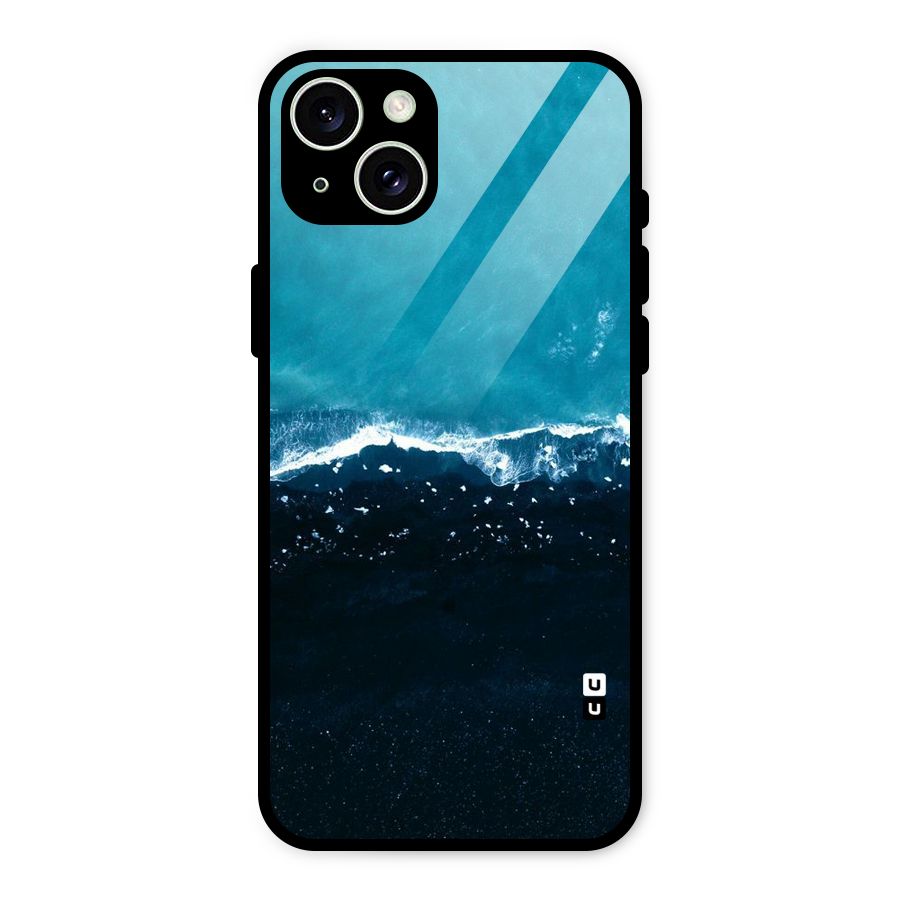 Ocean Blues Glass Back Case for iPhone 15 Plus