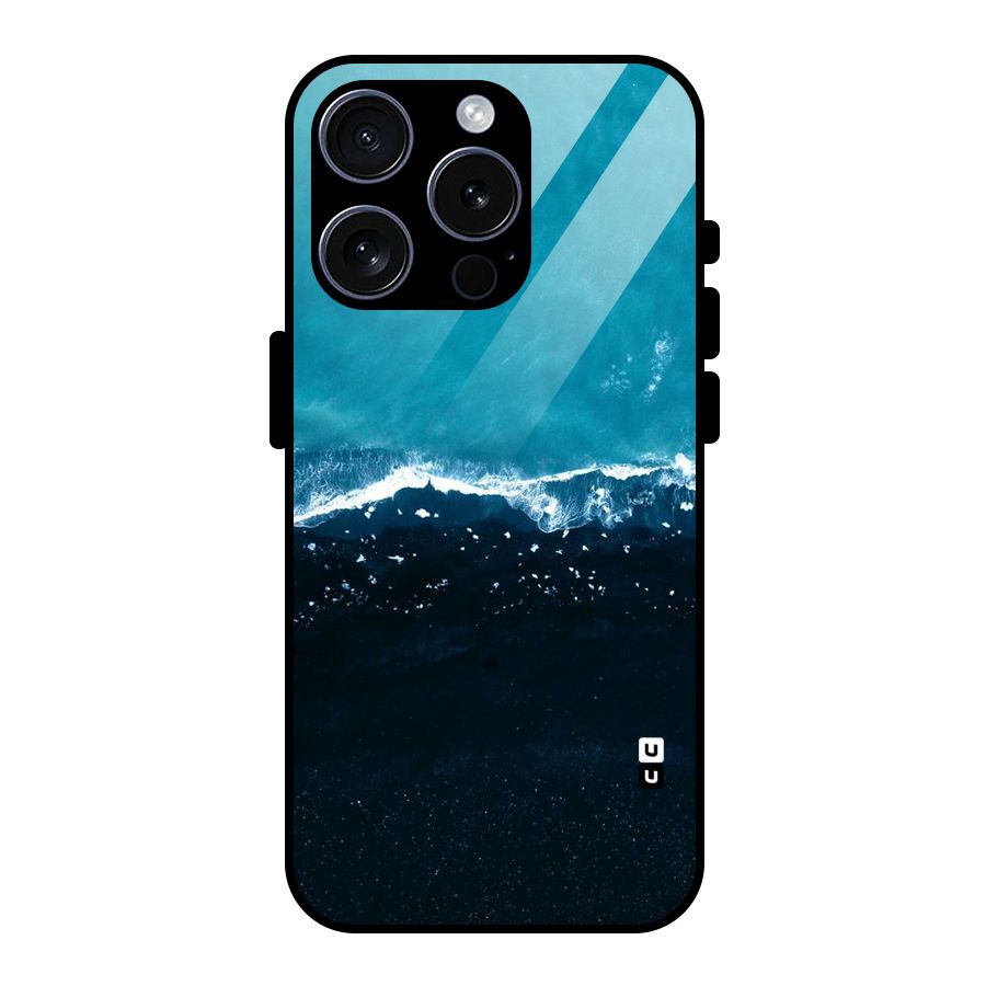 Ocean Blues Glass Back Case for iPhone 15 Pro