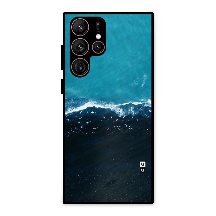 Ocean Blues Metal Back Case for Galaxy S22 Ultra 5G