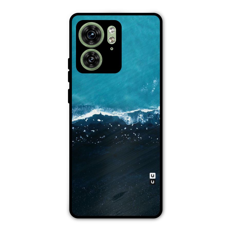 Ocean Blues Metal Back Case for Motorola Edge 40 5G