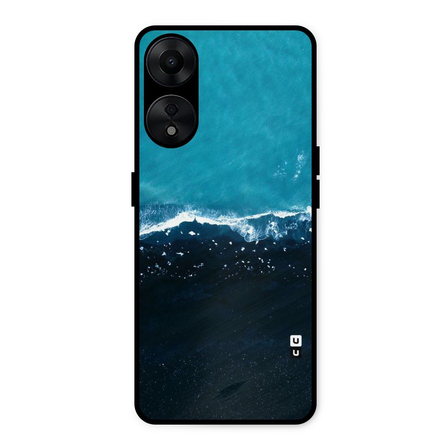 Ocean Blues Metal Back Case for Oppo A78 5G