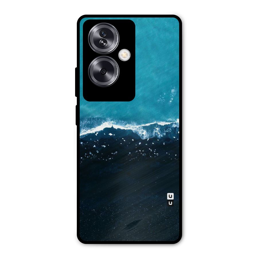 Ocean Blues Metal Back Case for Oppo A79 5G