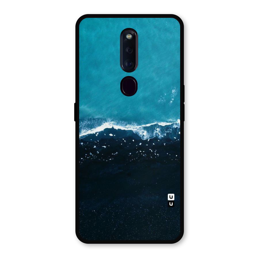 Ocean Blues Metal Back Case for Oppo F11 Pro