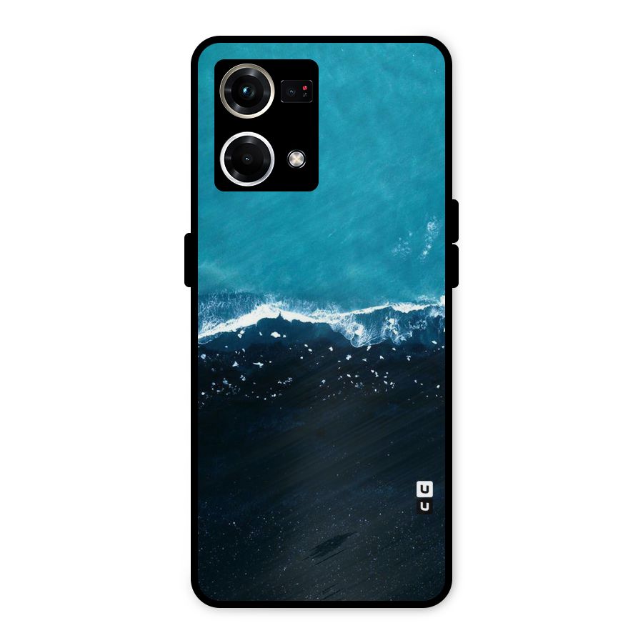 Ocean Blues Metal Back Case for Oppo F21s Pro 4G