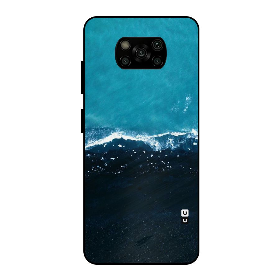 Ocean Blues Metal Back Case for Poco X3