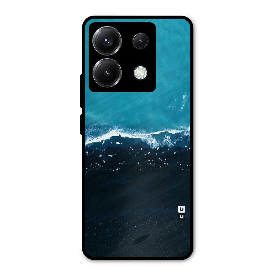 Ocean Blues Metal Back Case for Poco X6