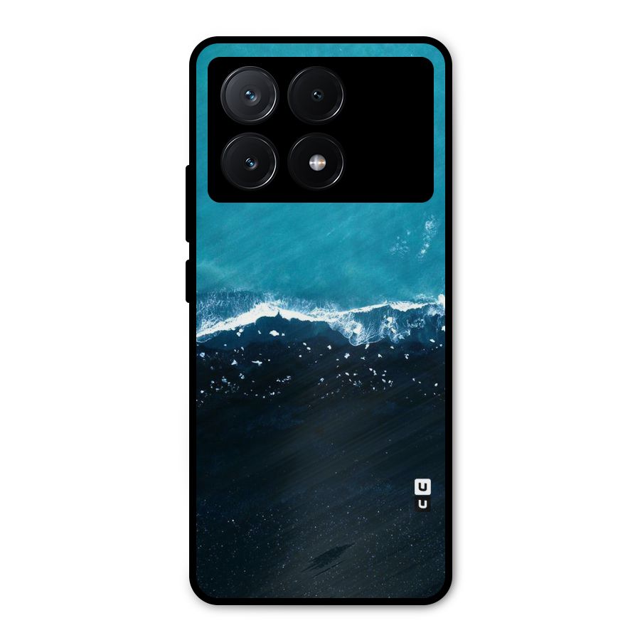 Ocean Blues Metal Back Case for Poco X6 Pro